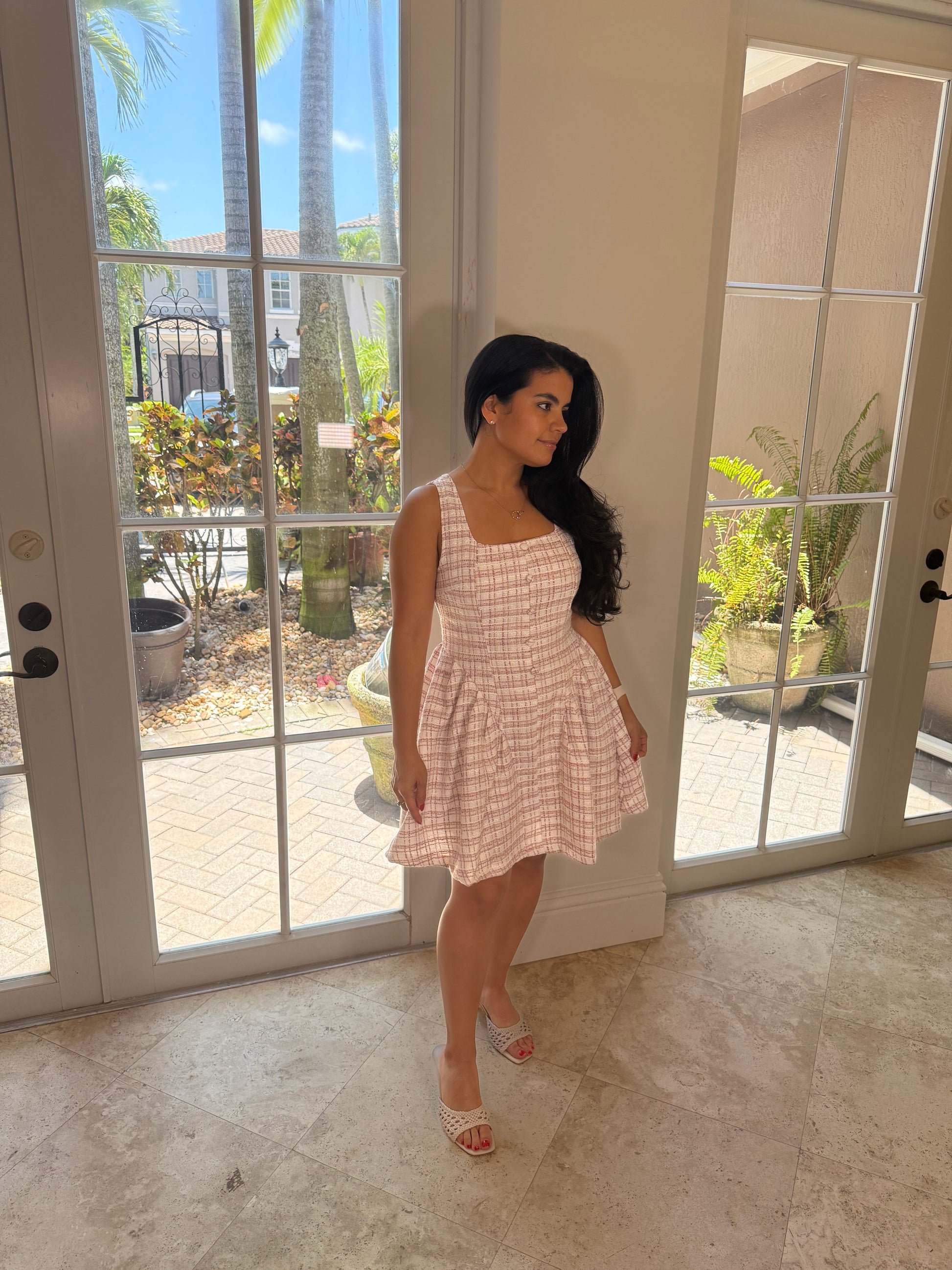 Tweed Button up Dress