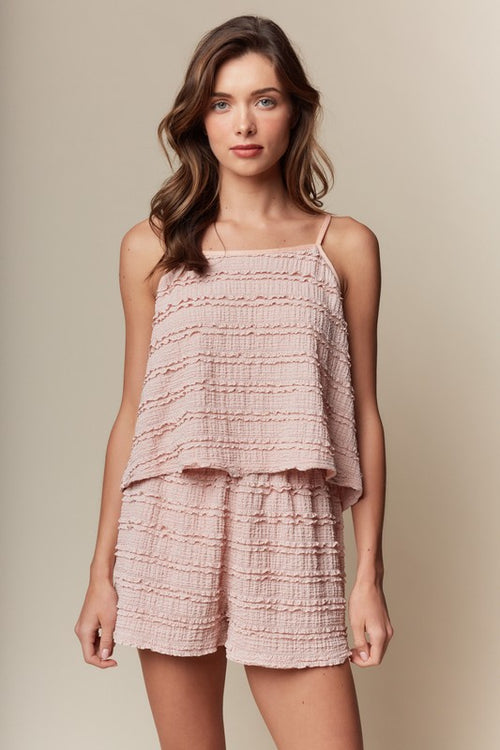 *PRE-ORDER* Textured Lace Bow Two-Way Set